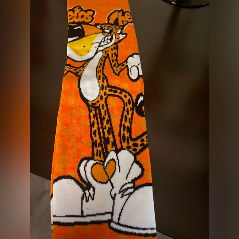 New Strideline Chester Cheetah Cheetos Novelty Dress Socks | 2-Pair Set | Gift - Picture 3 of 3